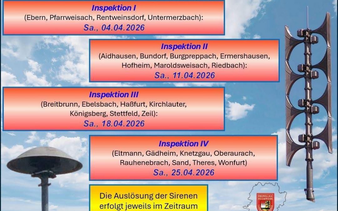 Probealarm der Feuerwehrsirenen